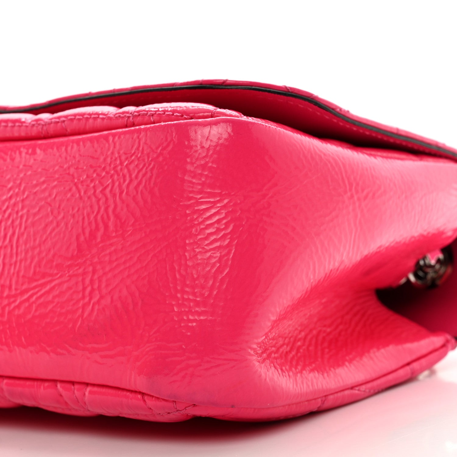 Versace Patent Quilted Virtus Shoulder Bag Pink 10 of 14