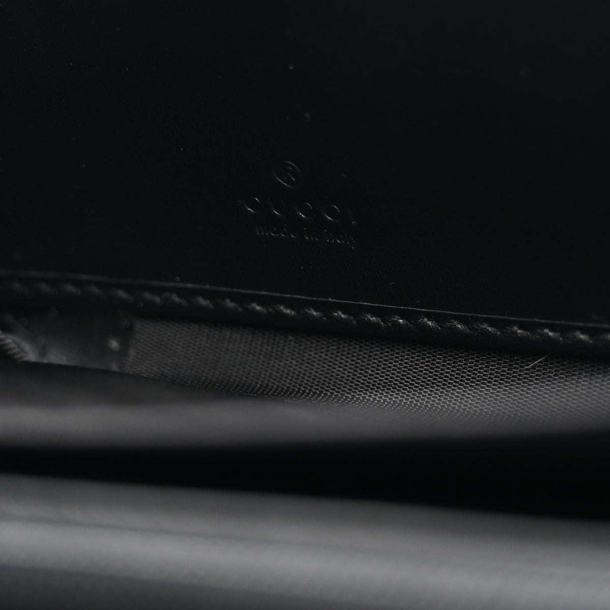 Gucci GG Calfskin Embossed Emblem Zip Around Wallet Black 6 of 9