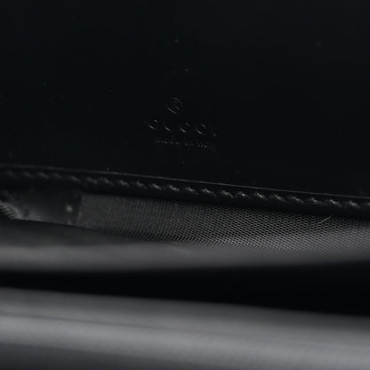 Gucci GG Calfskin Embossed Emblem Zip Around Wallet Black 6 of 9