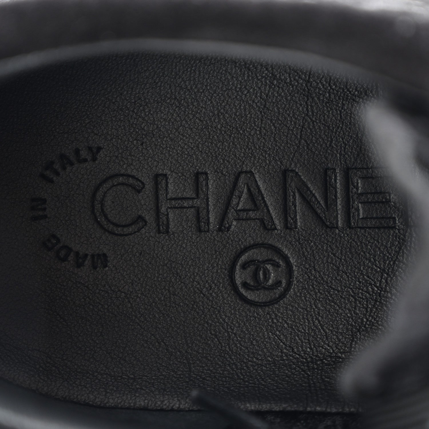 Chanel Suede Embroidered Flower Sneakers 39 Black 7 of 9
