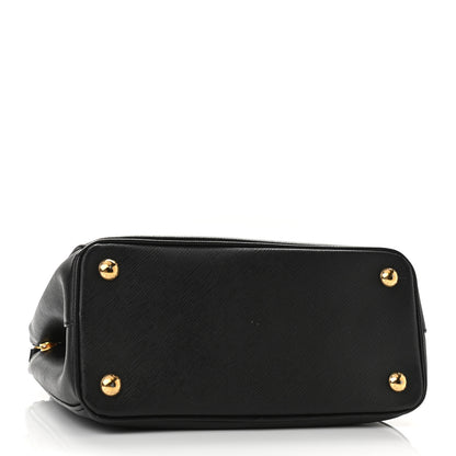 Prada Saffiano Small Galleria Double Zip Tote Black 4 of 10