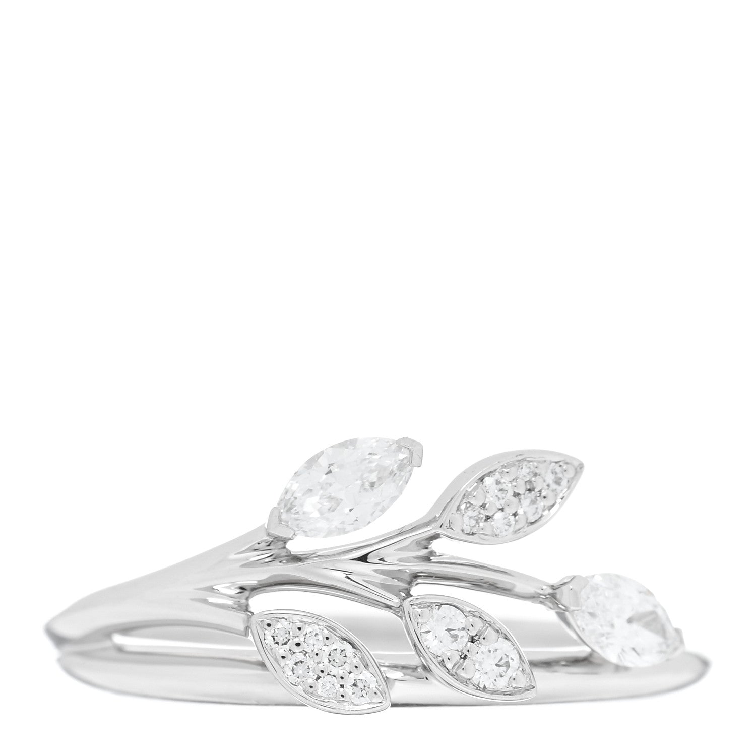 Tiffany Platinum Diamond Victoria Vine Ring 52 6 1 of 4
