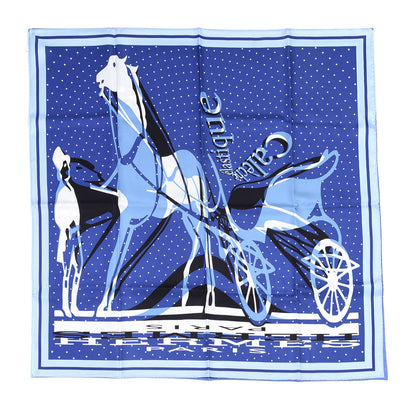 Hermes Silk Caleche Elastique Etriers Remix Double Scarf Stole Bleu Gitane Bleu Denim Vert 1 of 5