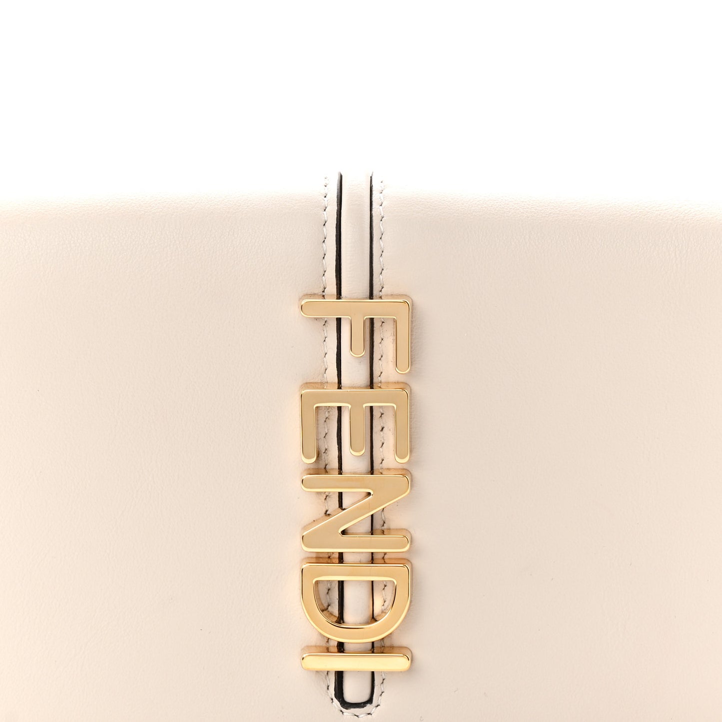 Vitello Grace Matte Fendigraphy Wallet on Chain Latte