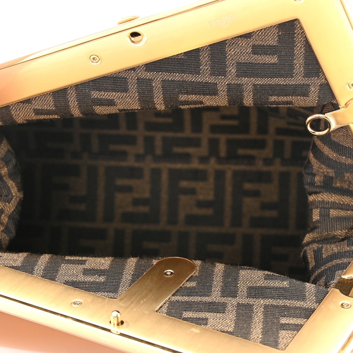 Shiny Nappa Medium Fendi First Caramello