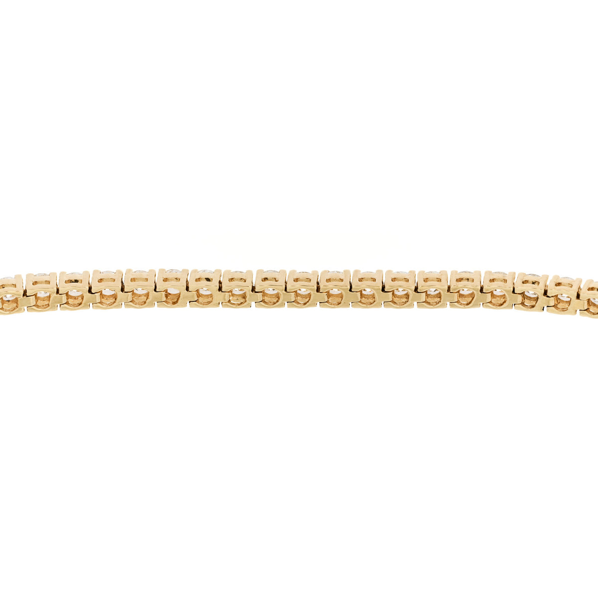 Parker & West by FASHIONPHILE 14K Yellow Gold Diamond 6.45ctw Tennis Bracelet 5 of 6