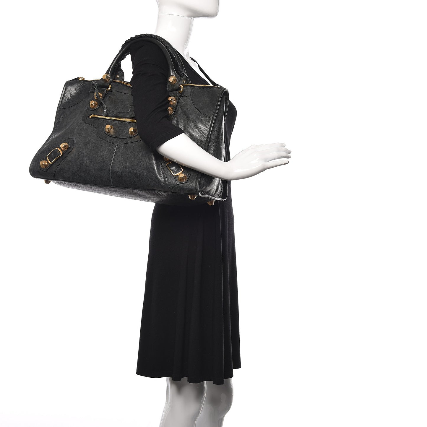 Agneau Giant 21 Gold Hardware Work Black