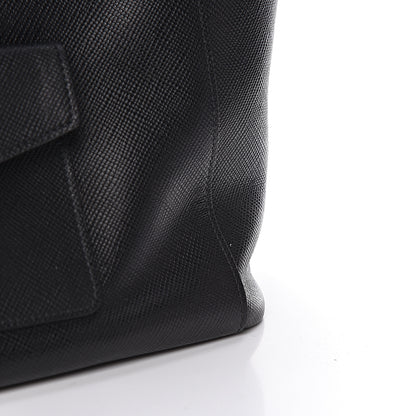 Prada Saffiano Cuir Front Pocket Tote Black 15 of 20