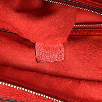 Celine Drummed Calfskin Mini Luggage Red 7 of 21