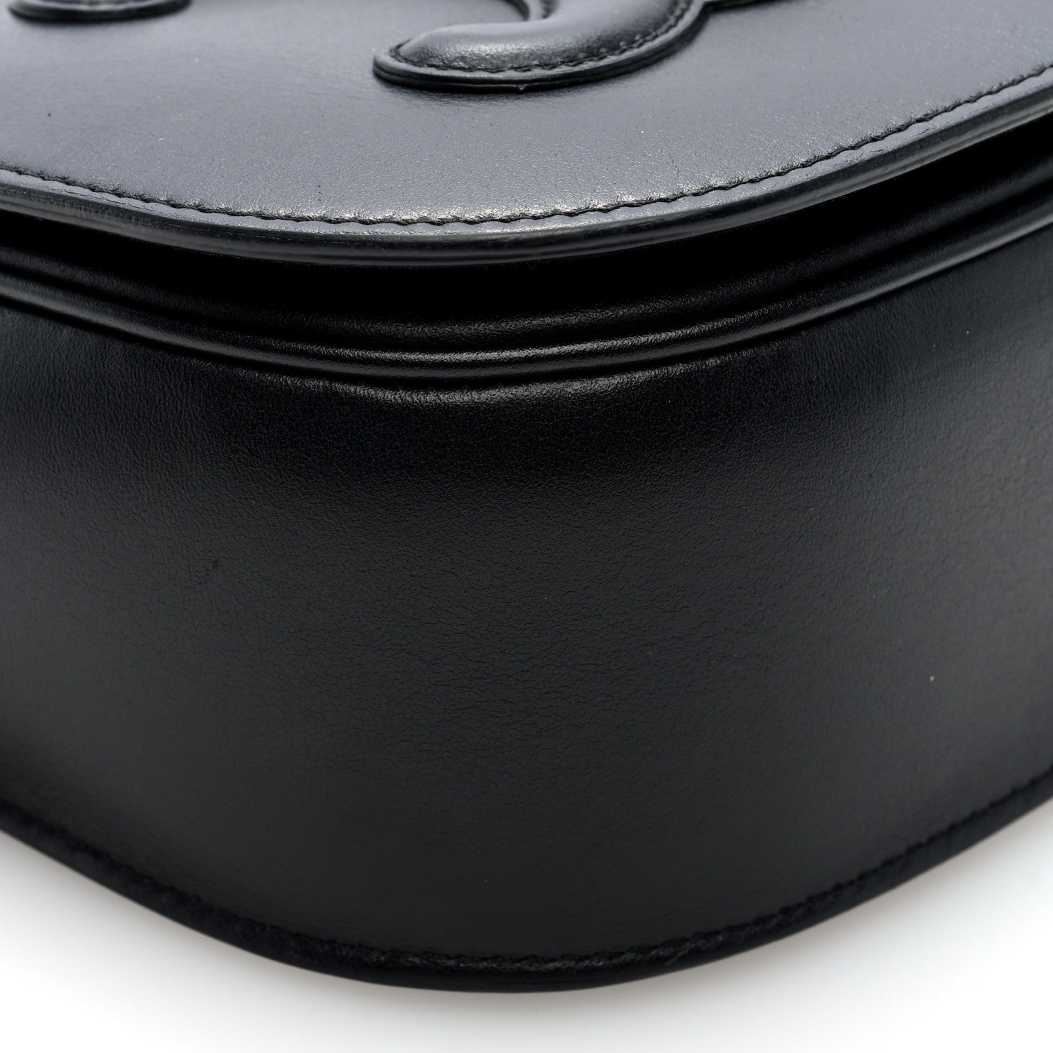 Celine Smooth Calfskin Cuir Triomphe Folco Crossbody Bag Black 8 of 9