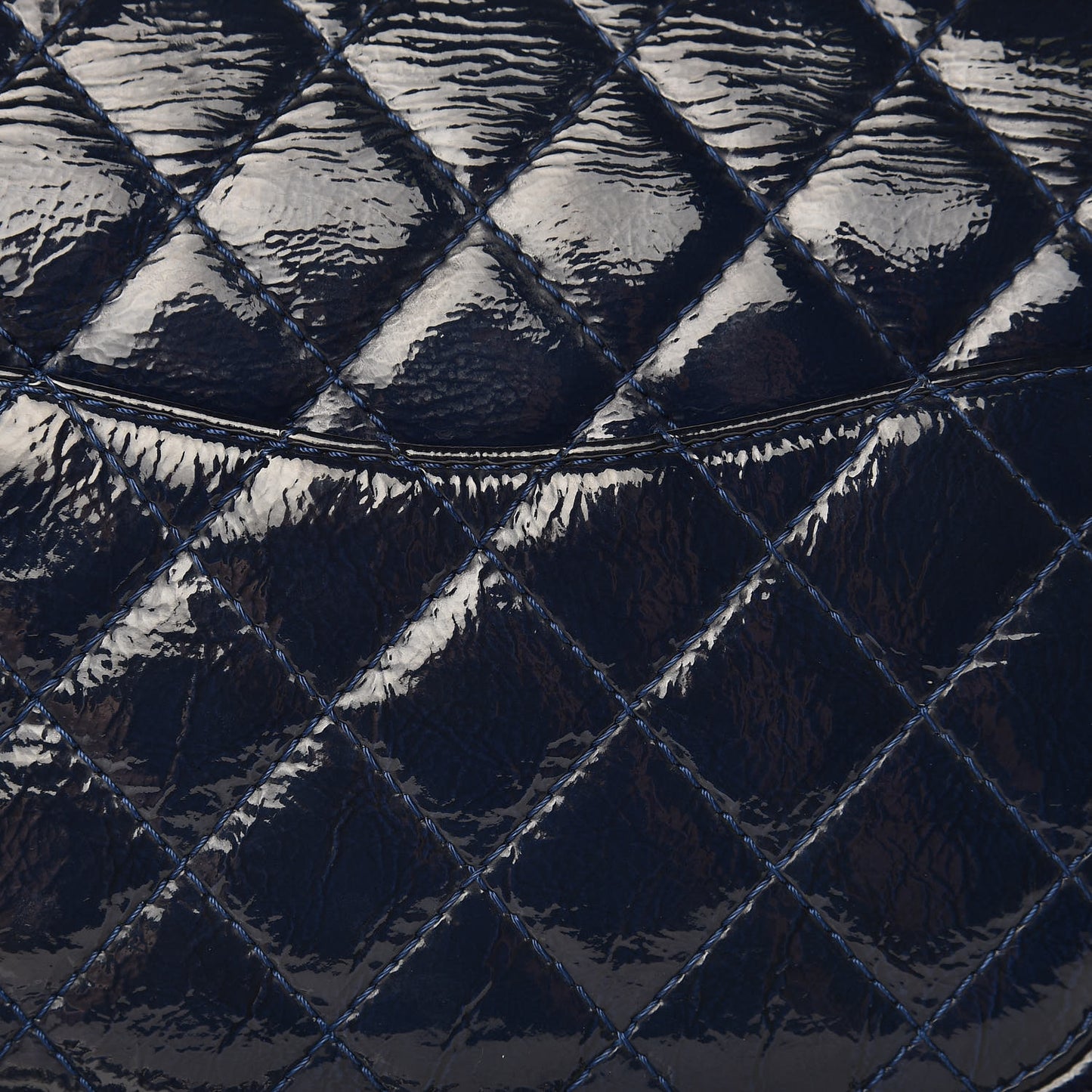 Distressed Patent Quilted 2.55 Reissue 226 Flap Navy