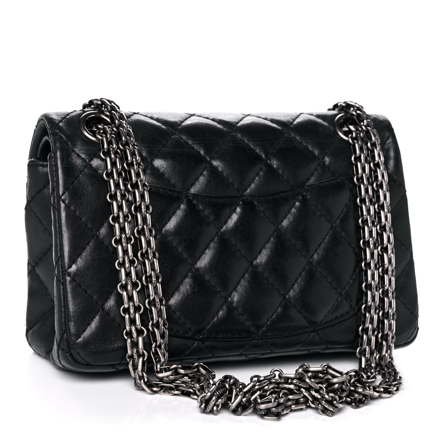 Chanel Iridescent Calfskin Quilted 2.55 Reissue 224 Flap Black 2 of 17