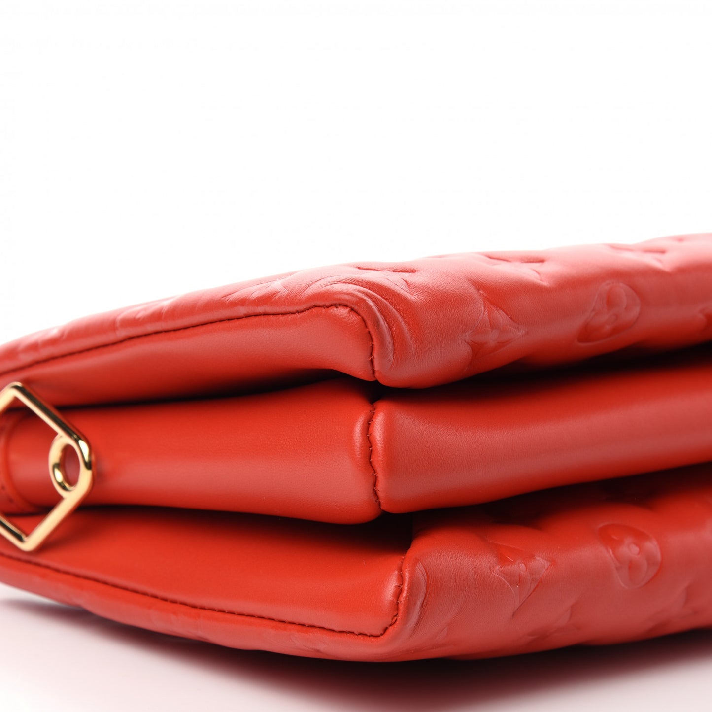 Lambskin Embossed Monogram Coussin PM Red