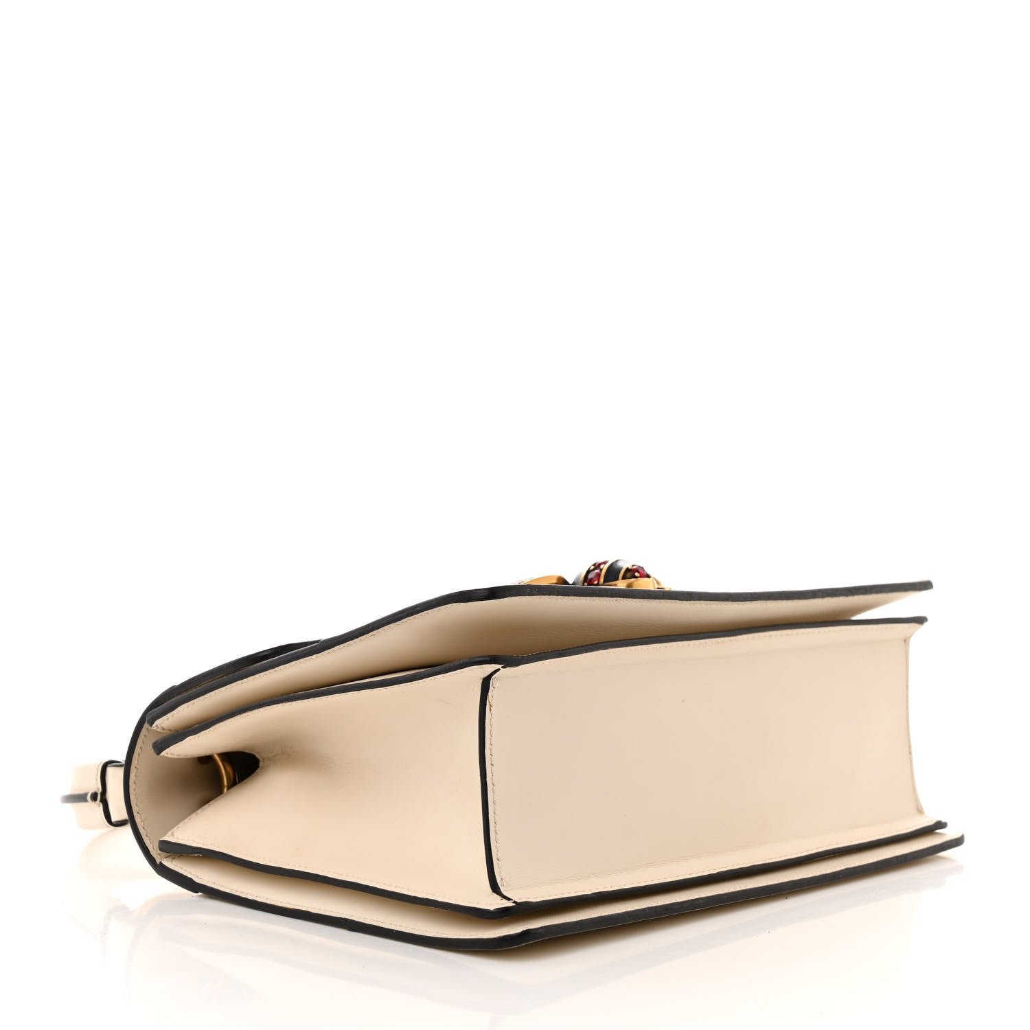 Gucci Calfskin Sylvie Web Small Queen Margaret Top Handle Bag White 4 of 12
