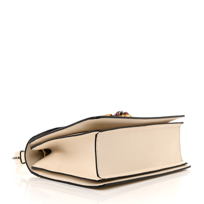 Gucci Calfskin Sylvie Web Small Queen Margaret Top Handle Bag White 4 of 12