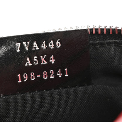 Fendi Glazed Fabric Vitello Century FF 1974 Stamp Patch Pocket Belt Bag Rosso 7 of 13