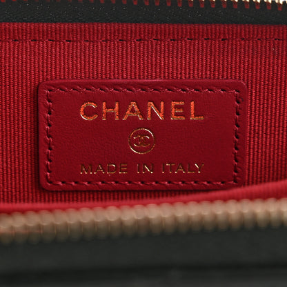 Chanel Lambskin Quilted Chanel 19 Zip Around Coin Purse Wallet Black 6 of 9