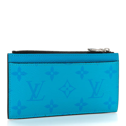 Louis Vuitton Taigarama Coin Card Holder Blue Lagoon 3 of 6
