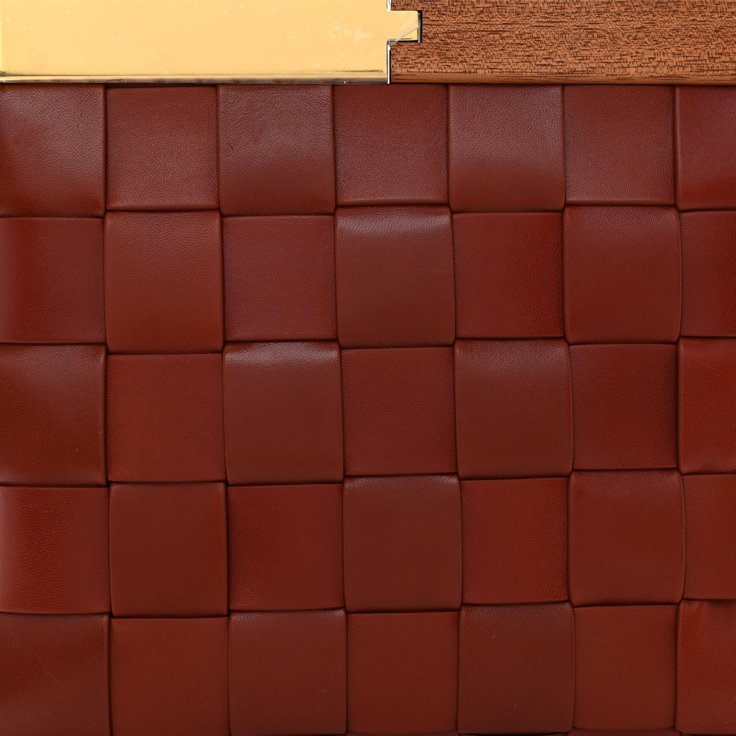 Bottega Veneta Nappa Intrecciato The Snap Clutch Rust 7 of 9