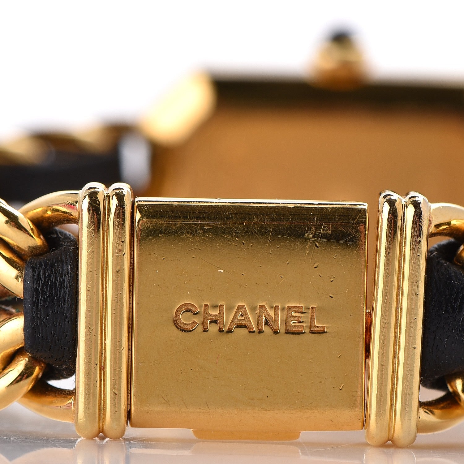 Chanel Stainless Steel Lambskin 20mm Chain Premiere Quartz Watch Gold M 3 of 6