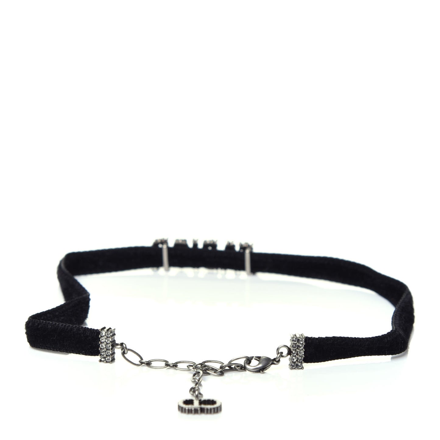 Velvet Crystal J’Adior Choker Necklace Black