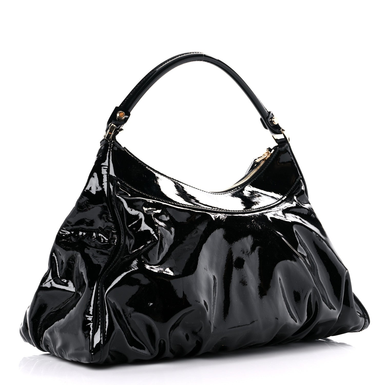 Gucci Patent Large D Ring Hobo Black 3 of 12