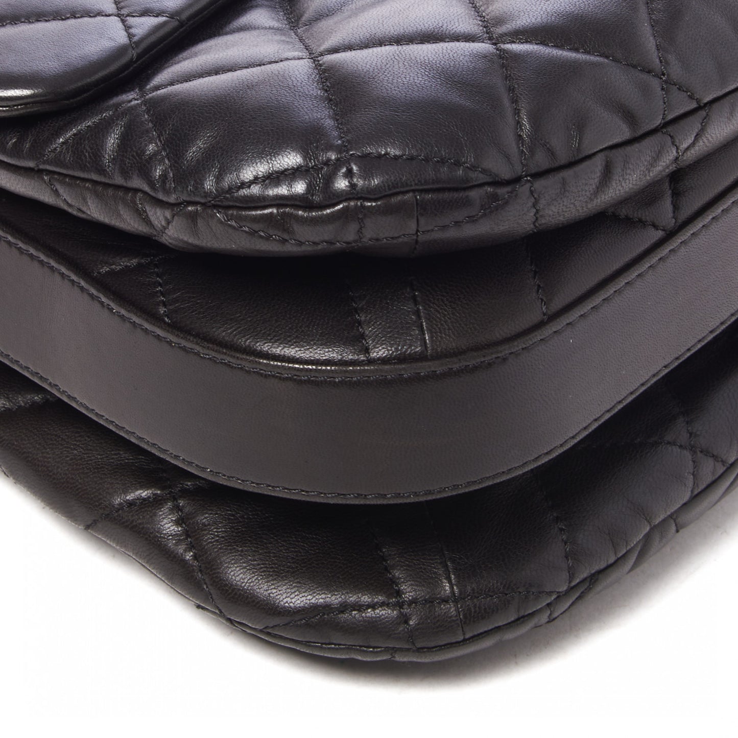 Lambskin Quilted Chanel 3 Large Flap Black