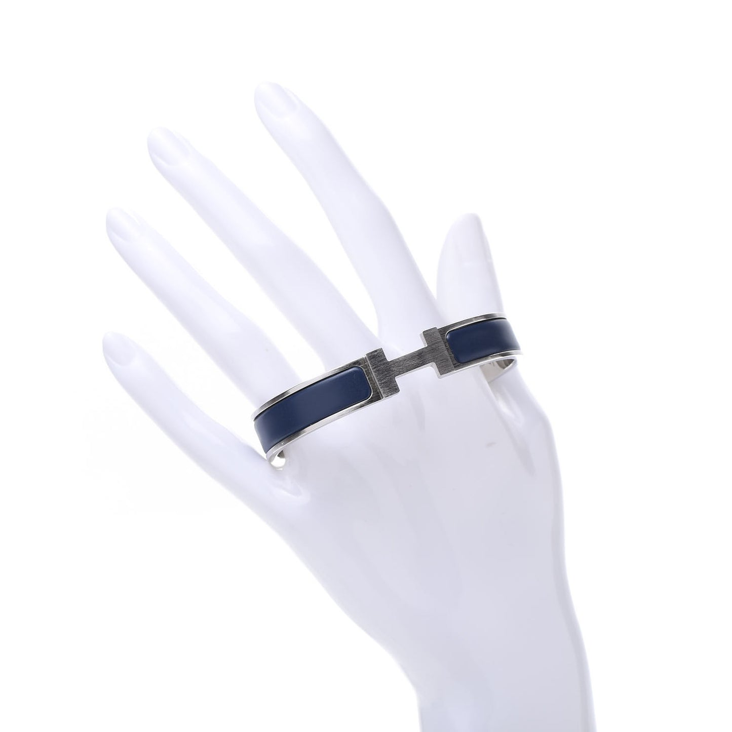 Matte Enamel Narrow Clic Clac HH Bracelet GM Bleu Nuit
