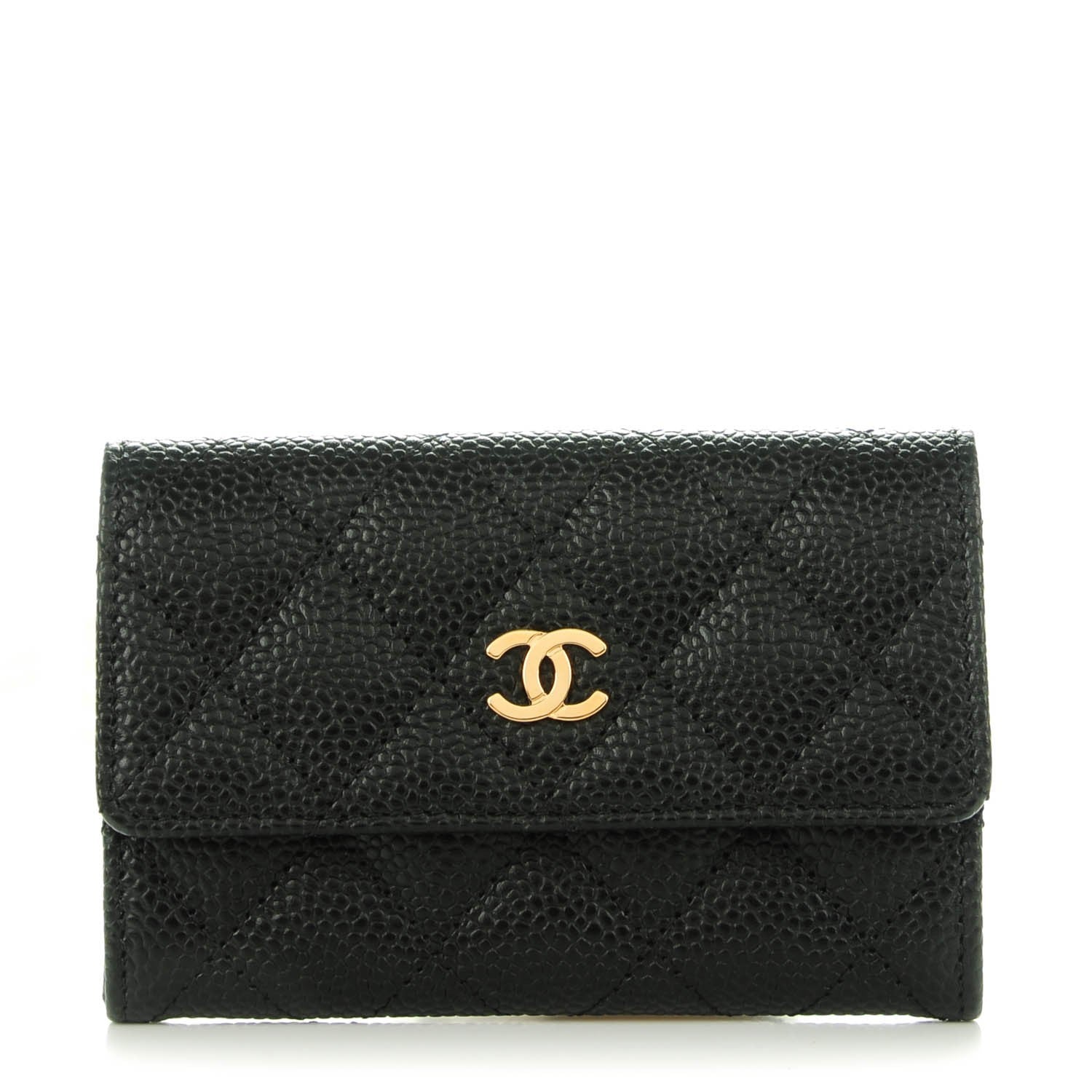 Chanel Caviar Quilted Flap Card Holder Black 1 of 8