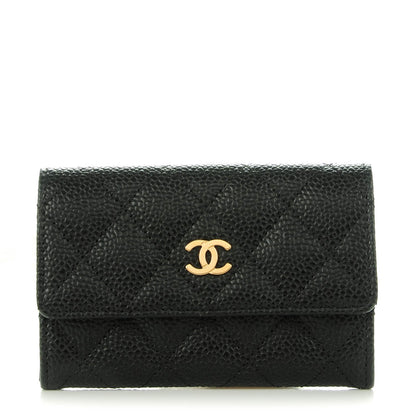 Chanel Caviar Quilted Flap Card Holder Black 1 of 8