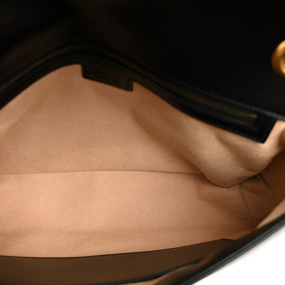 Gucci Calfskin Matelasse Medium GG Marmont Shoulder Bag Black 5 of 11