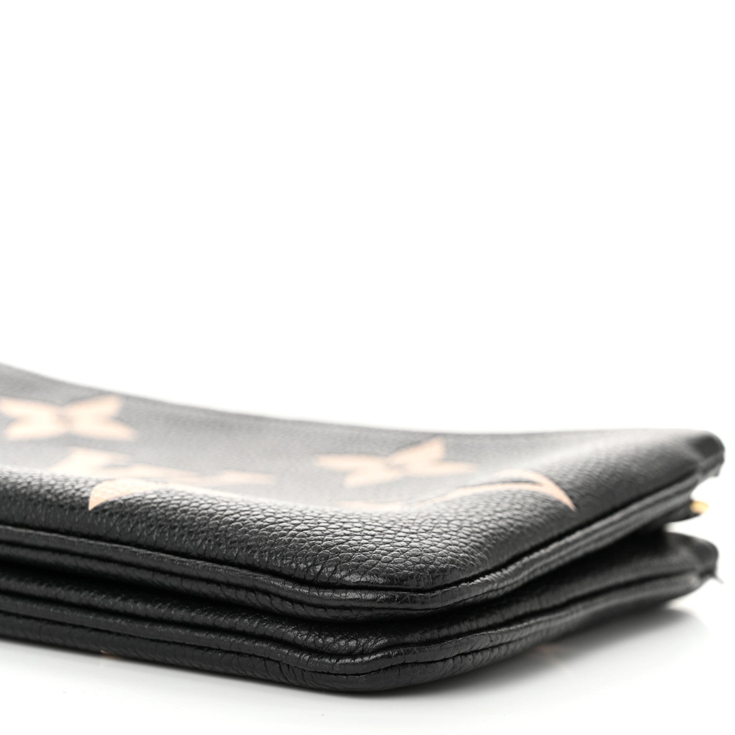Louis Vuitton Empreinte Monogram Giant Double Zip Pochette Black Cream 10 of 11