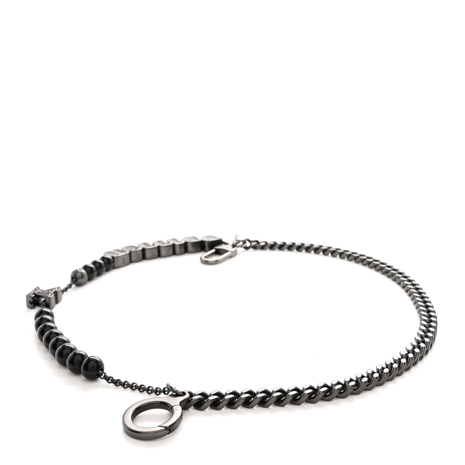 Louis Vuitton Ruthenium Vuitton Chain Belt Bag Charm 2 of 5
