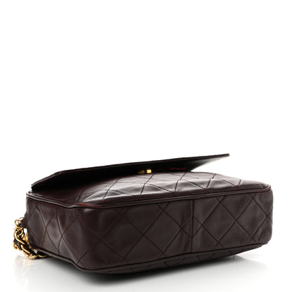 Chanel Lambskin Quilted Tassel CC Camera Case Burgundy 4 of 18