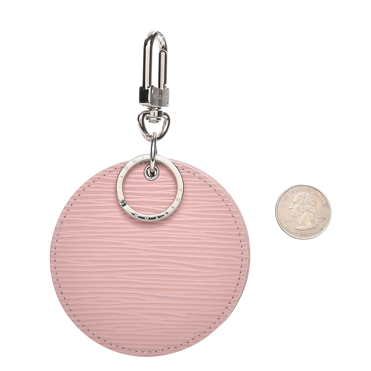 Epi Mirror Bag Charm Key Holder Rose Ballerine