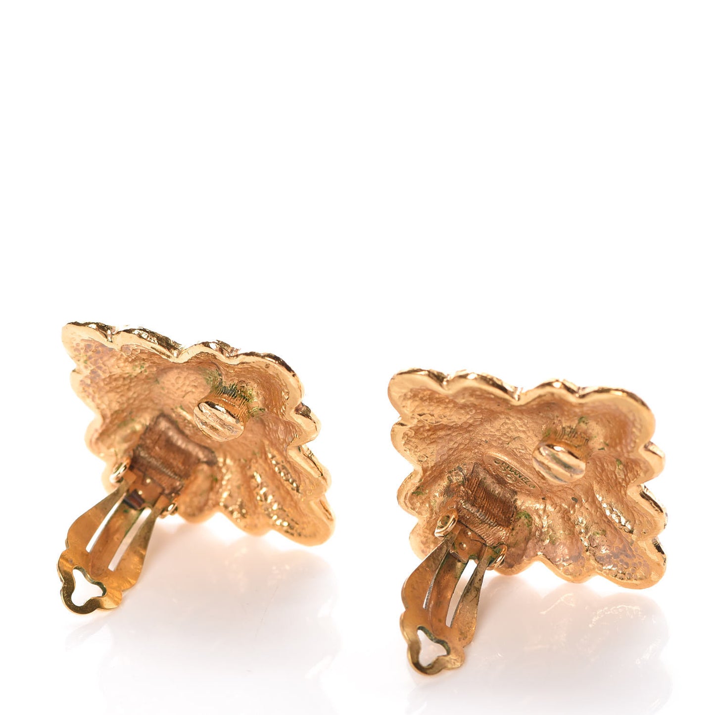 Pearl CC Clip On Earrings Gold