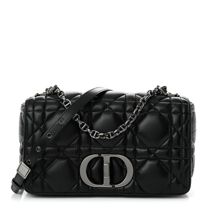 Christian Dior Calfskin Macrocannage Medium Caro Bag Black 1 of 11