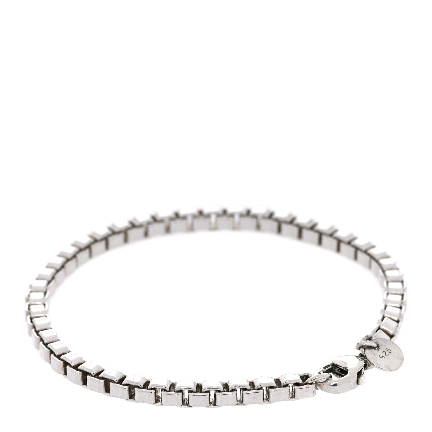Tiffany Sterling Silver 4mm Venetian Link Bracelet 3 of 7