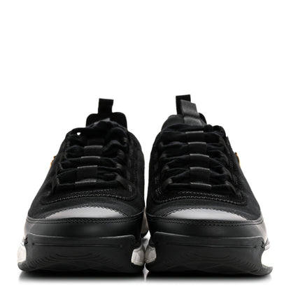 Chanel Velvet Calfskin Mixed Fibers CC Sneakers 38 Black 3 of 11
