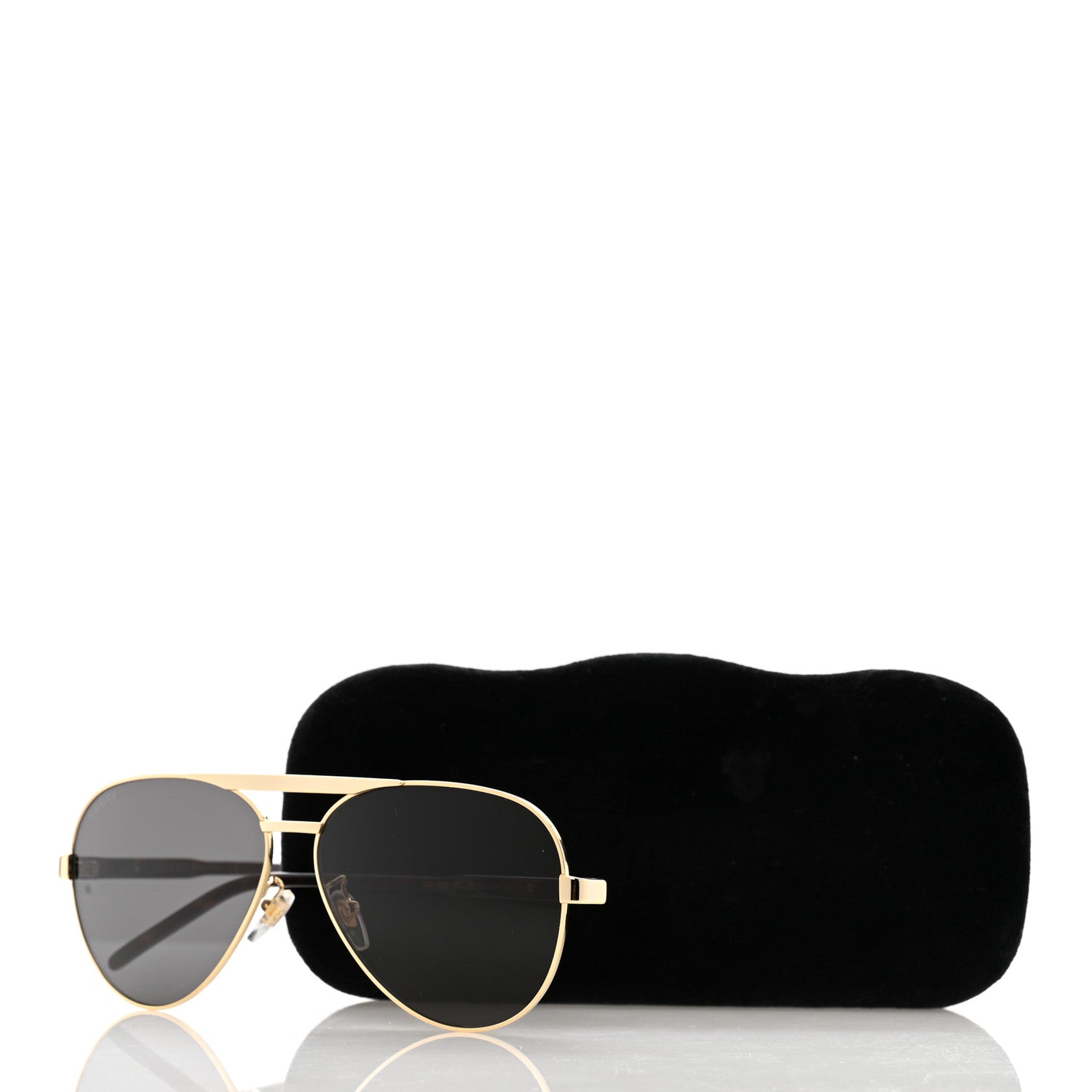 Gucci Acetate Aviator Sunglasses GG1163S Gold Tortoise 8 of 8