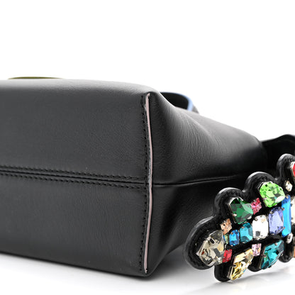 Fendi Vitello Dolce Crystal Croc Tail Mini By The Way Boston Bag Black Multicolor 10 of 10