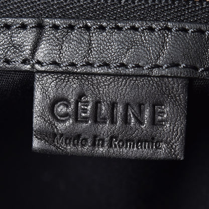 Celine Shrunken Lambskin Zipper Gusset Shopper Black 8 of 10