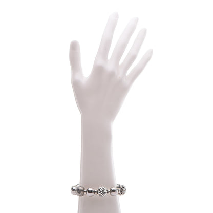 David Yurman Sterling Silver 18K Yellow Gold 12-14mm Elements Bracelet 2 of 5