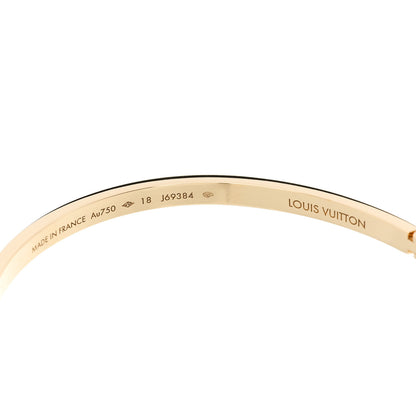 Louis Vuitton 18K Yellow Gold Empreinte Small Bangle Bracelet 3 of 4