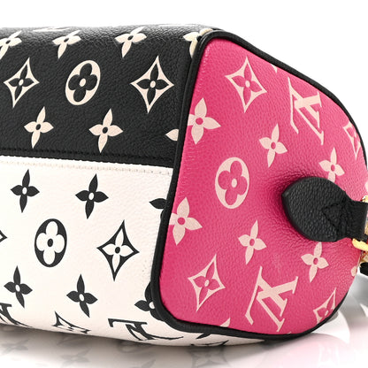 Louis Vuitton Empreinte Monogram Spring in the City Speedy Bandouliere 20 Black White Pink 9 of 9