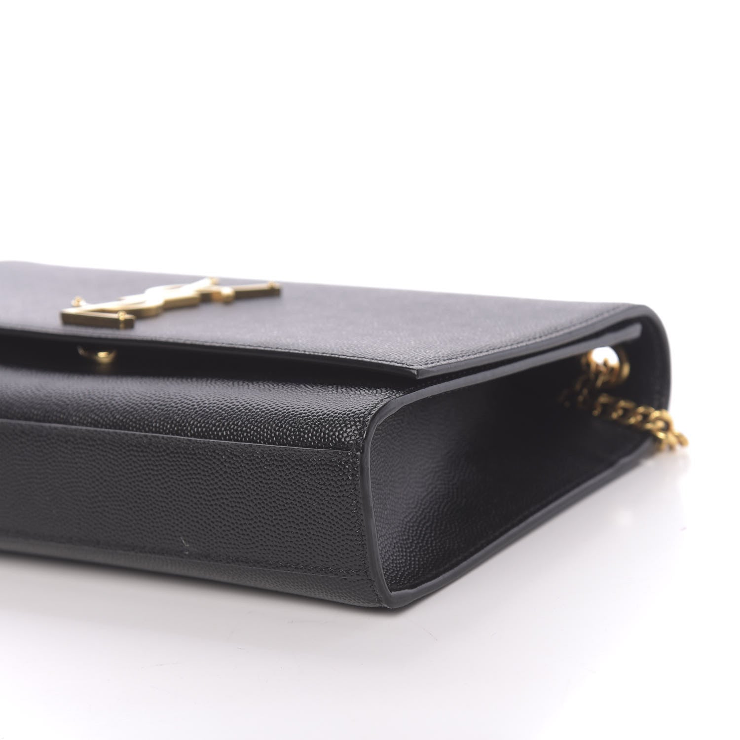 Saint Laurent Grain De Poudre Medium Classic Monogram Kate Satchel Black 8 of 9