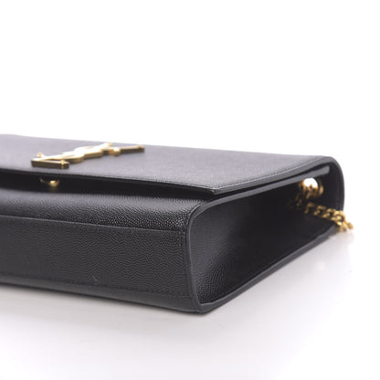 Saint Laurent Grain De Poudre Medium Classic Monogram Kate Satchel Black 8 of 9