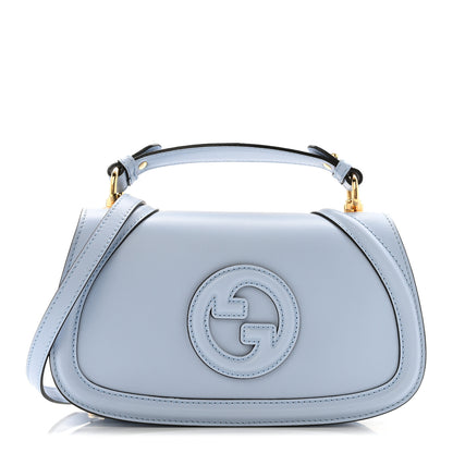 Gucci Roxy Calfskin Medium Blondie Top Handle Bag Cloudy Blue 1 of 12