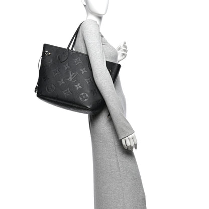Louis Vuitton Empreinte Monogram Giant Neverfull MM Black 2 of 10