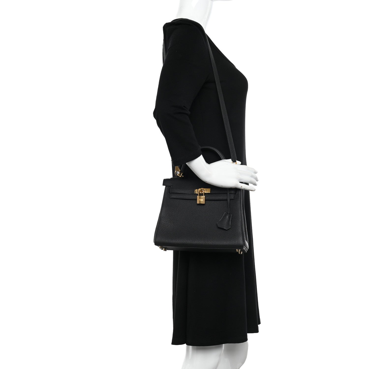 Hermes Togo Kelly Retourne 25 Black 2 of 11